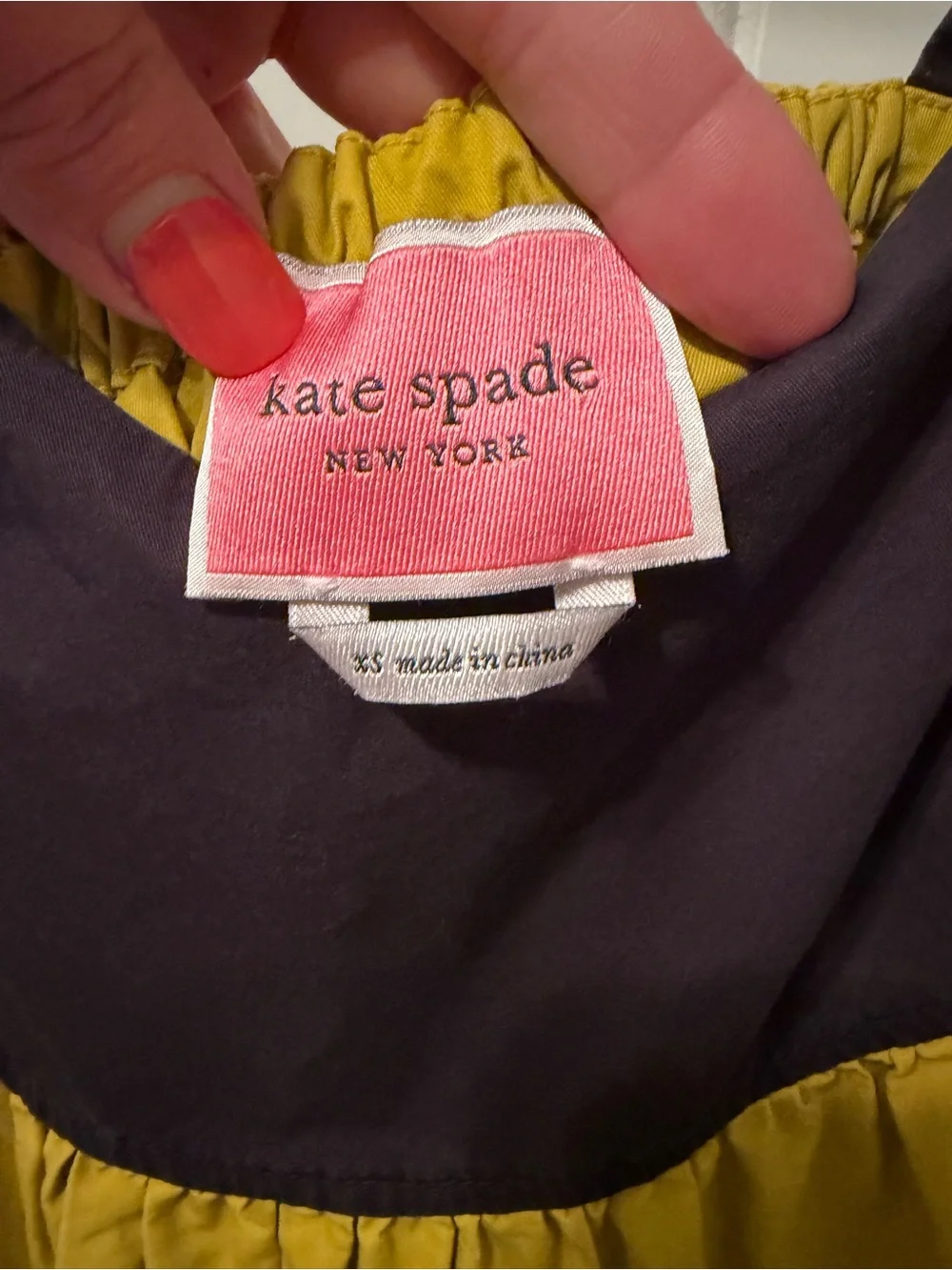 Kate Spade Scallop Color Blocked Midi Dress Size XS
